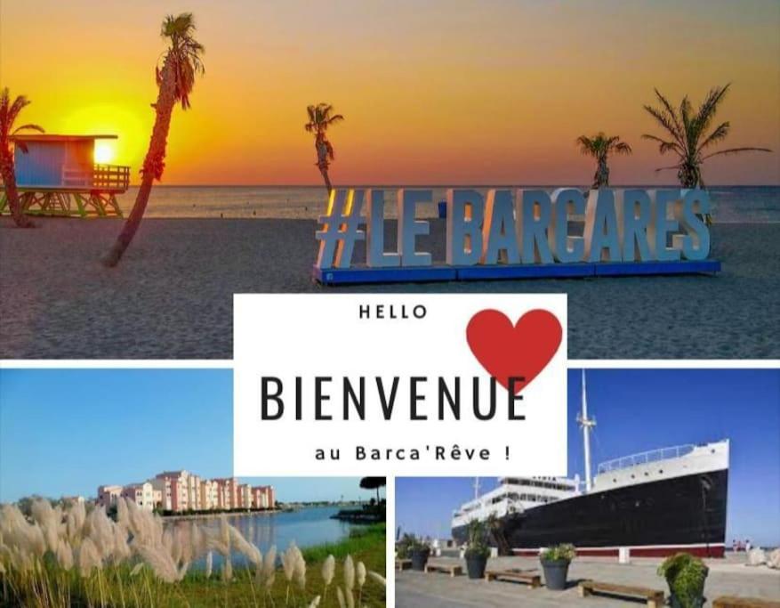 Superbe Studio Renove Avec Piscine Et Vue Marina เลอบาร์กาแรส ภายนอก รูปภาพ